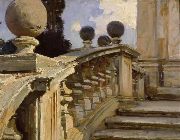 A Balustrade (oil on canvas)