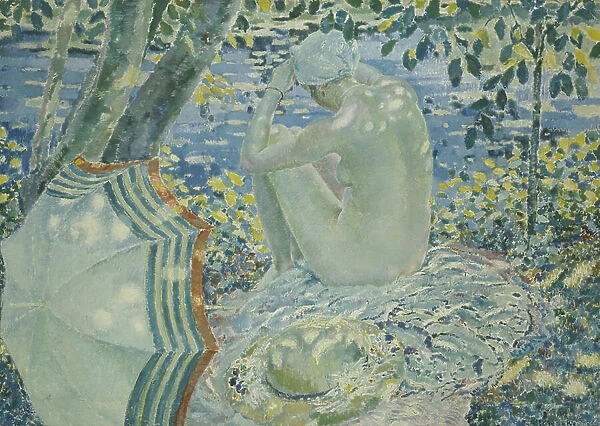 On the Bank, c.1915 (oil on canvas)