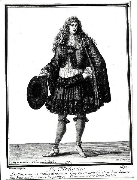 The Banker, 1678 (engraving) (b  /  w photo)
