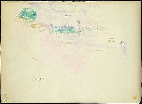 The banks of the Loire, 1887 (w  /  c on paper)