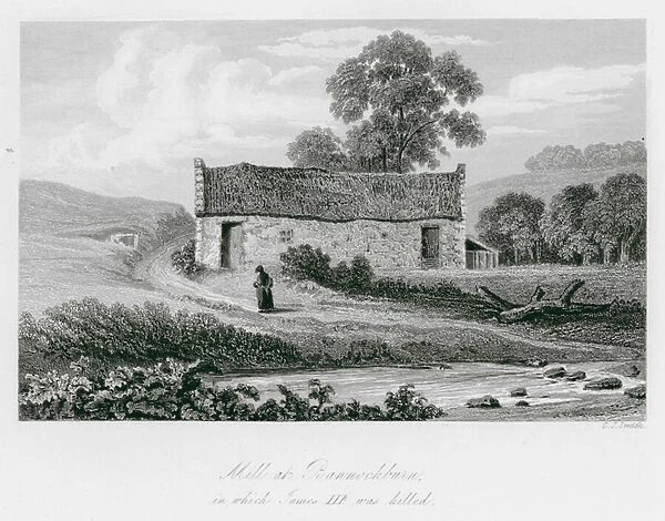 Mill at Bannockburn, in which James III was killed (engraving)
