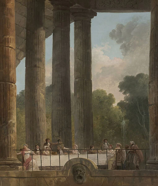 A Banquet in the Ruins of a Temple, 1795 (oil on canvas)