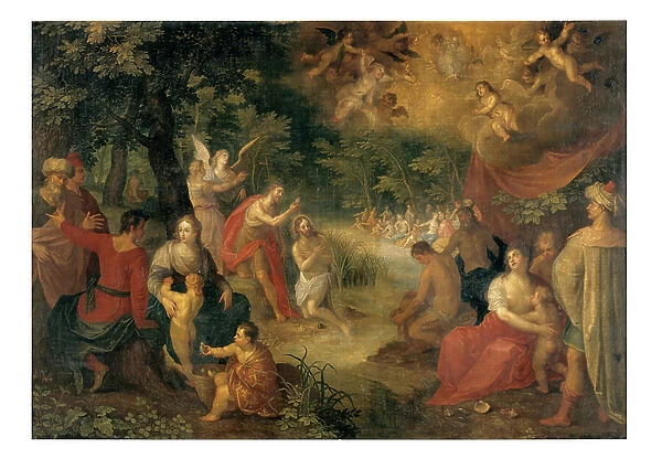 The Baptism of Christ (oil on oak panel)
