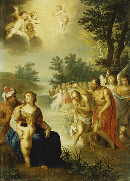 The Baptism of Christ, (oil on panel)