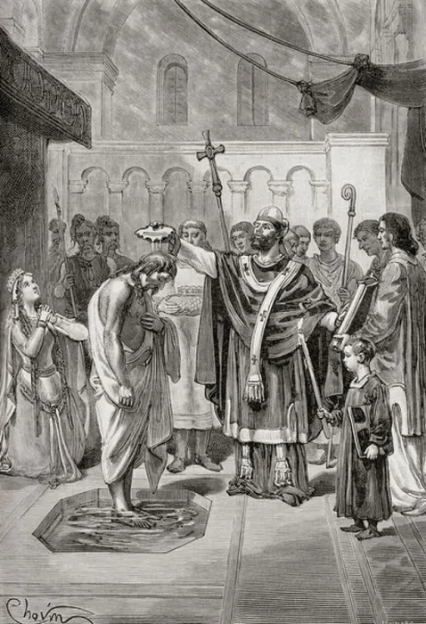 Framed Print : Baptism of Clovis I