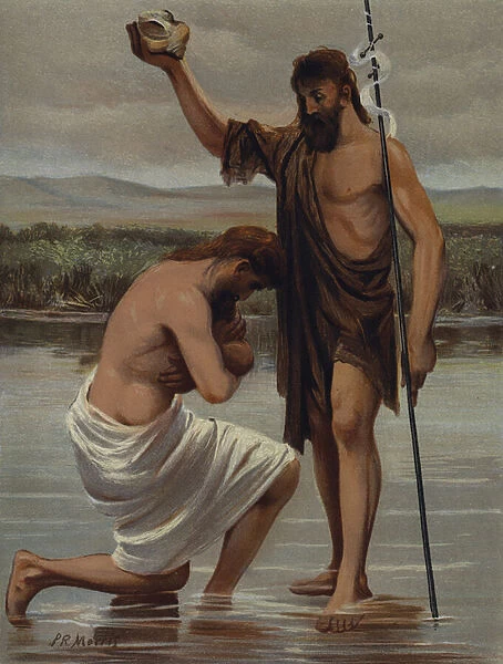 The baptism in Jordan (chromolitho)