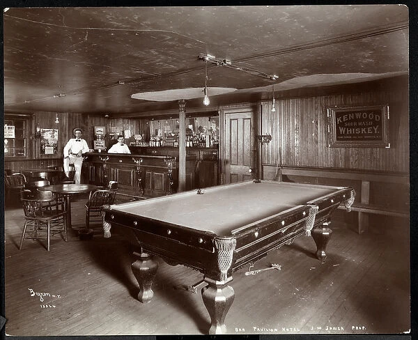 The bar at Janers Pavilion Hotel, Red Bank, New Jersey, 1903 (silver gelatin print)
