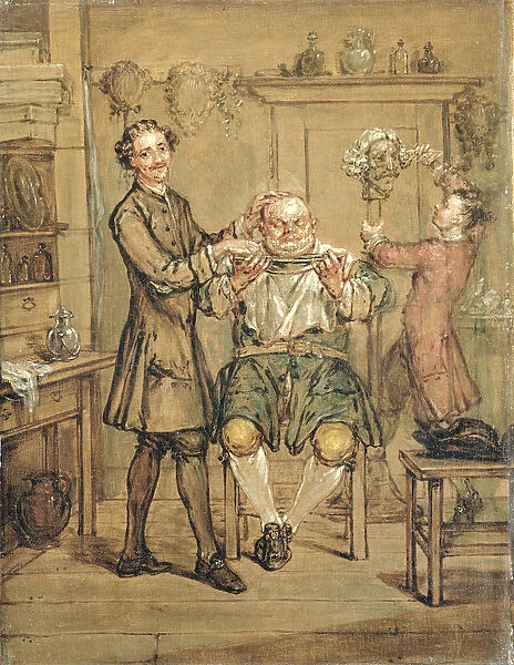 The Barber, c. 1760-69 (oil on canvas)