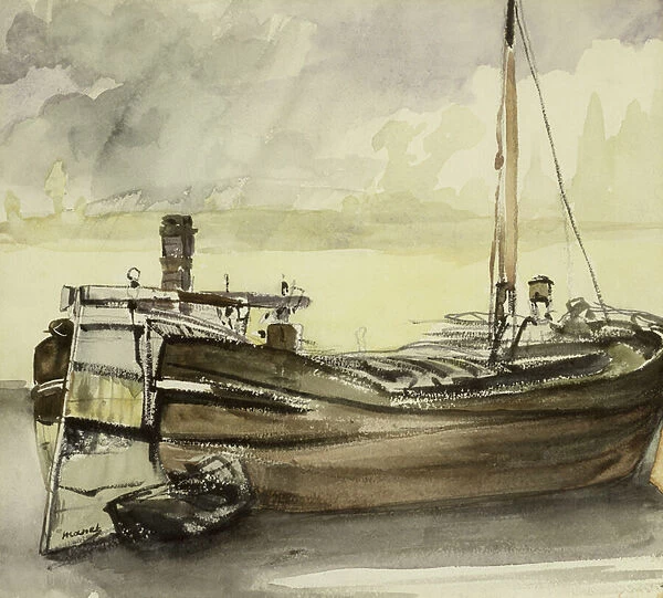 The Barge (w  /  c on paper)