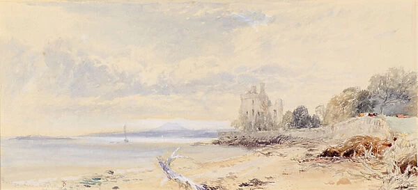 Barnbogle Castle, Firth of Forth, 19th century (w  /  c)