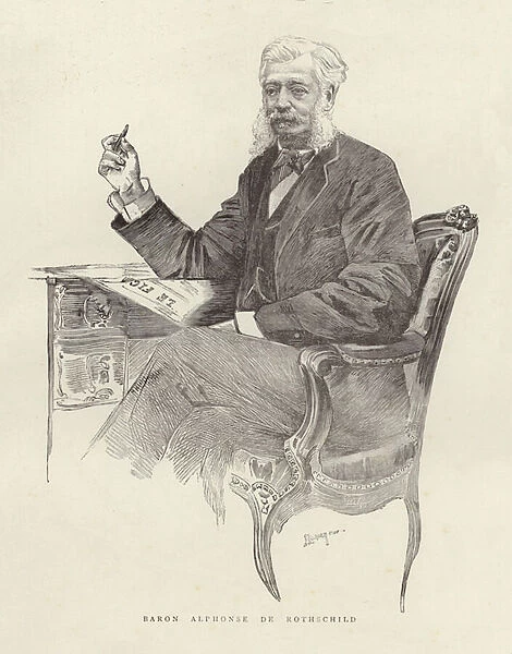 Baron Alphonse James de Rothschild (engraving)