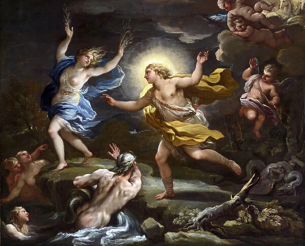 Baroque : Apollo and Daphne par Giordano, Luca (1632-1705). Oil on canvas, 114, 5x133