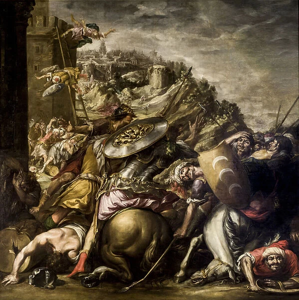 Baroque : The defeat of the Saracens par Valdes Leal, Juan de (1622-1690), 1653. Oil on canvas, 250x225. Ayuntamiento de Sevilla