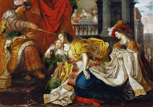 Baroque : Esther devant Assuerus - Esther before Ahasuerus par Van den Hoecke