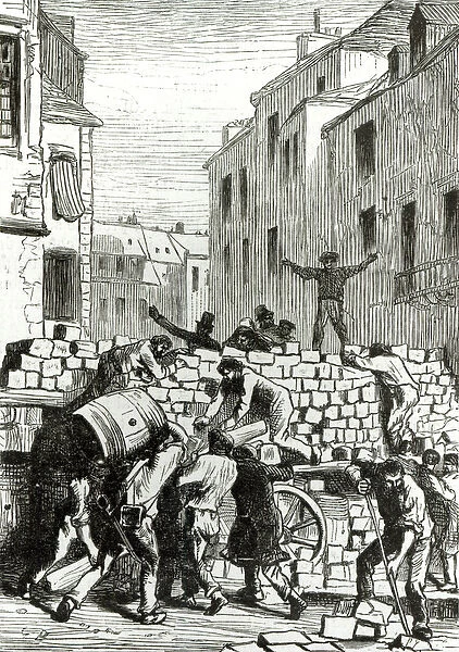 The Barricade, illustration from Les Miserables by Victor Hugo (1802-85)