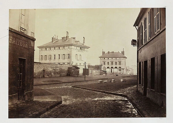 Barriere d'Italie, from the rue Gerard, Paris, 1865-68 (b / w photo)