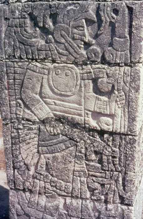 Framed Print : Bas relief of a warrior from Chichen Itza, Maya-Toltec, early Post Classical period (c.900-c.1200) (stone) Framed Print : Bas relief of a warrior from Chichen Itza, Maya-Toltec, early Post Classical period (c.900-c.1200) (stone)