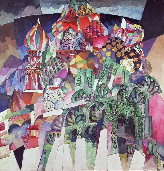 Basil the Blessed Cathedral, 1913 (oil and colour paper on canvas)