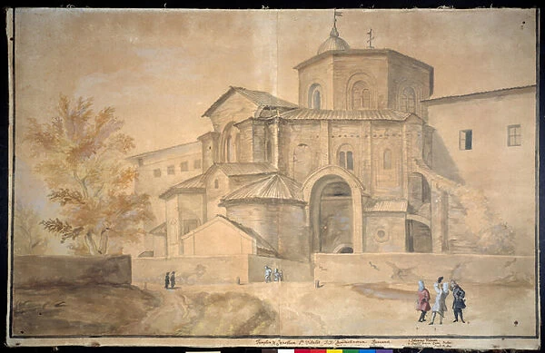 Basilica di San Vitale, Ravenna (pen & ink with w  /  c on paper)