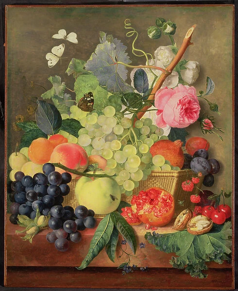 A Basket of Fruit, 1744 (panel) (for pair see 86746)
