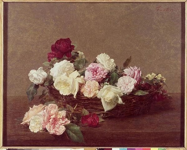 A Basket of Roses, 1890 (oil on canvas)