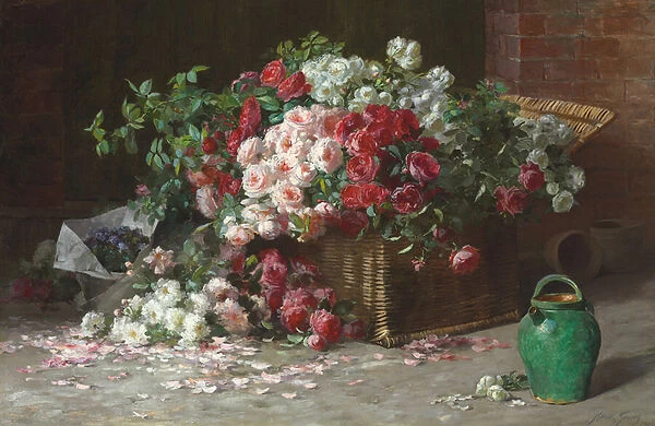 Basket of Roses, c. 1890 (oil on canvas)