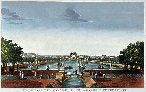 Bassin de la Villette, Paris, 1805 (engraving)