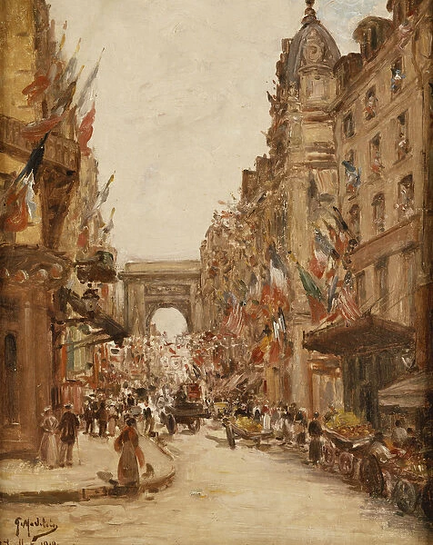Bastille Day, 1919 (oil on canvas)