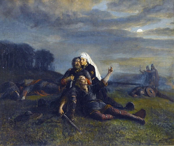 Bataille de Stiklestad (29 juillet 1030) - After the Battle - par Peter Nicolai Arbo