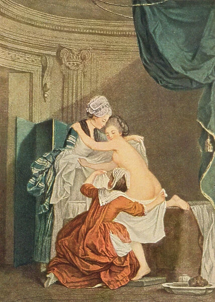 The Bath, engraving by Nicolas Francois Regnault