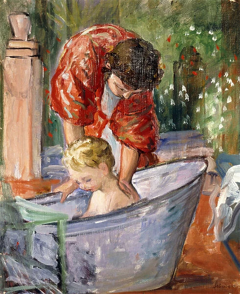 The Bath; Le Bain, (oil on canvas)