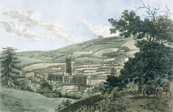 Bath, from the private road leading to Prior Park, from A Picturesque Guide to Bath