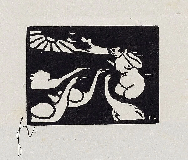Bather with Swans, X from Les Petites Baigneuses, 1893 (woodcut)