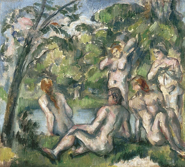 Bathers par Cezanne, Paul (1839-1906), 1884-1887 - Oil on canvas, 20x22