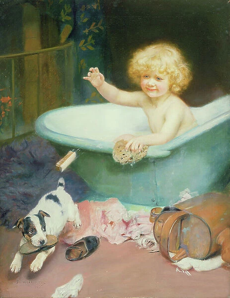 Bathtime. BON50427 Bathtime by Elsley, Arthur John 