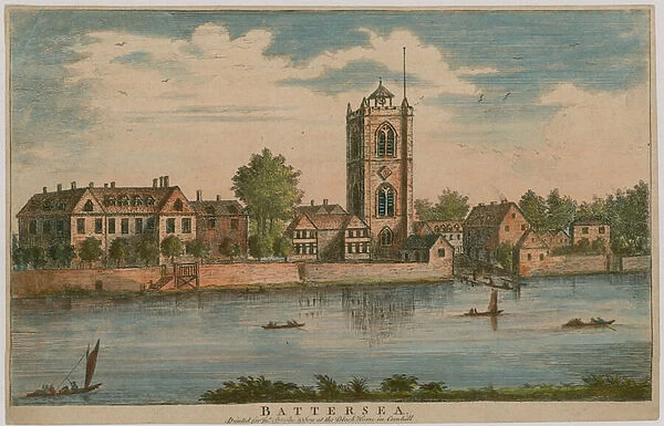 Battersea (coloured engraving)