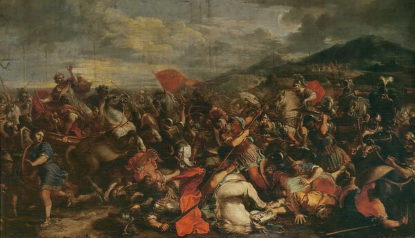 The Battle of the Arbelles (oil on canvas)