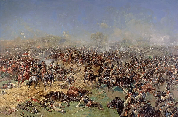 Battle of Borodino on 26th August 1812, 1913 (oil on canvas)