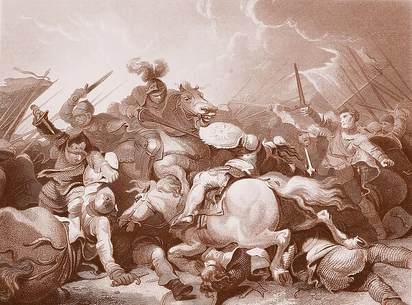 Battle of Bosworth Field, engraved by A. H. Payne (litho)