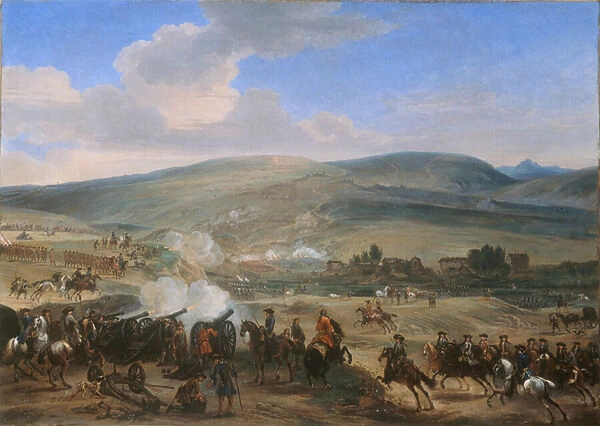 The Battle of the Boyne on 12th July 1690, 1690 (oil on canvas)