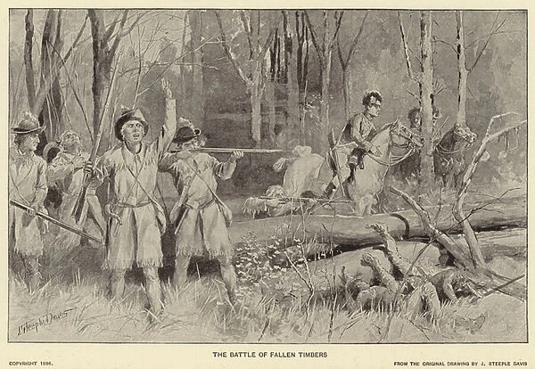 The Battle of Fallen Timbers (litho)