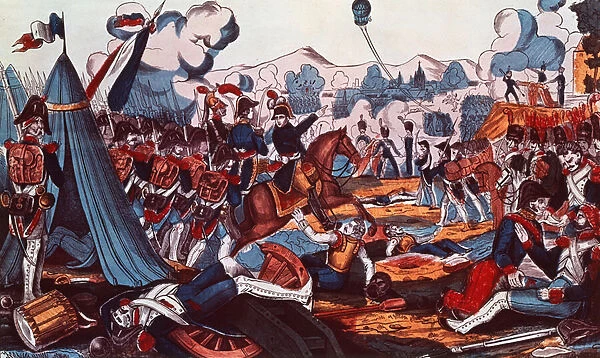 Battle of Fleurus, 26th June 1794, 1837 (colour engraving)
