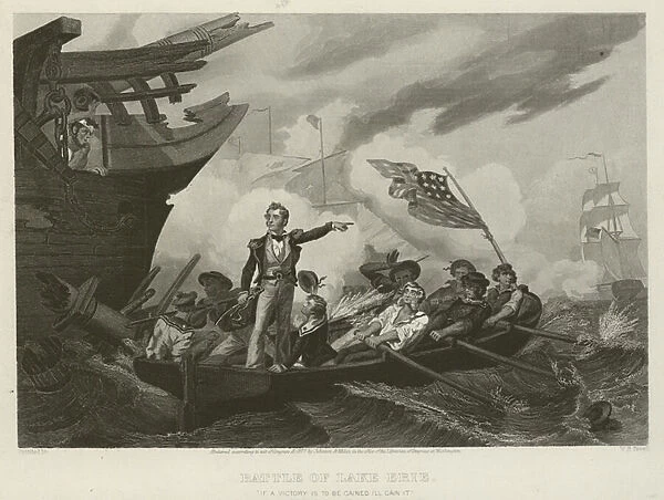 Battle of Lake Erie, 1813 (engraving)