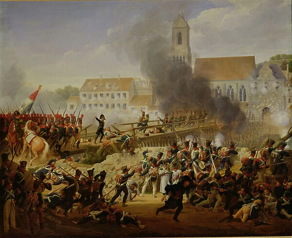 The Battle of Landschut, 21st April 1809 (oil on canvas)