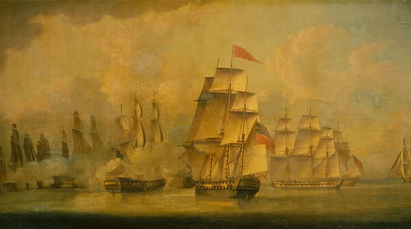 Battle of Malacca Straits, February 15th 1804, 1804 (oil on canvas)