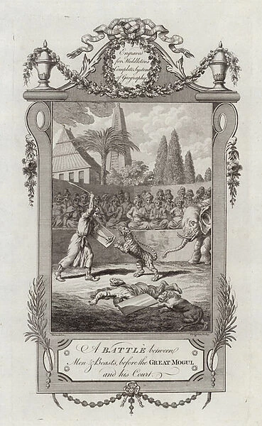 A Battle between Men & Beasts (engraving)
