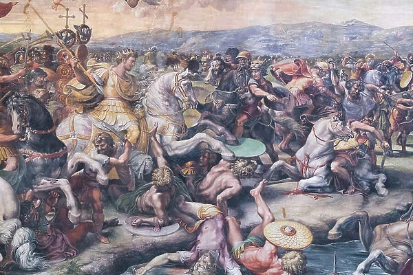 The Battle at the Milvian Bridge, detail (fresco)