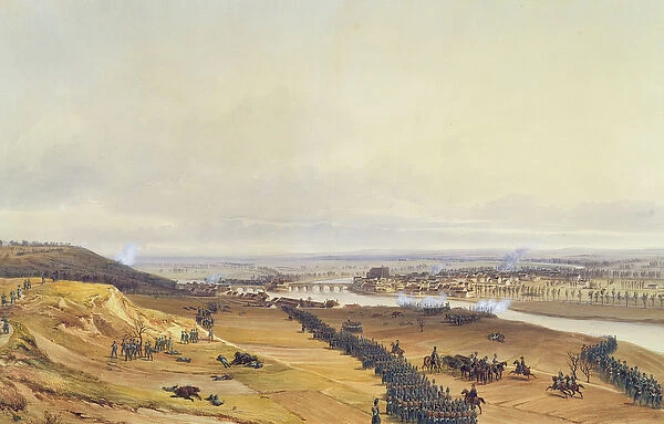 Battle of Montereau, 18th February 1814, 1840 (w  /  c on paper)