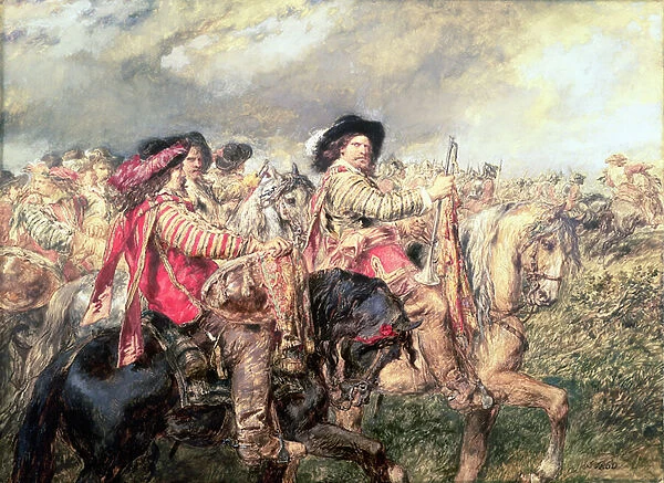 After the Battle of Naseby in 1645, 1860 (w  /  c on paper)