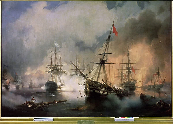 The Battle of Navarino, 20th October 1827, 1846 (oil on canvas)